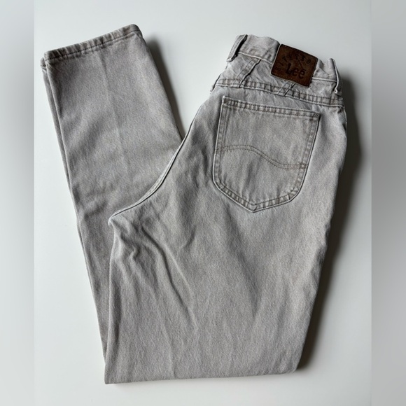 VTG Lee Riders High Waist Vintage MOM Gray Tapered Denim Jeans Size 12 M - Picture 1 of 10